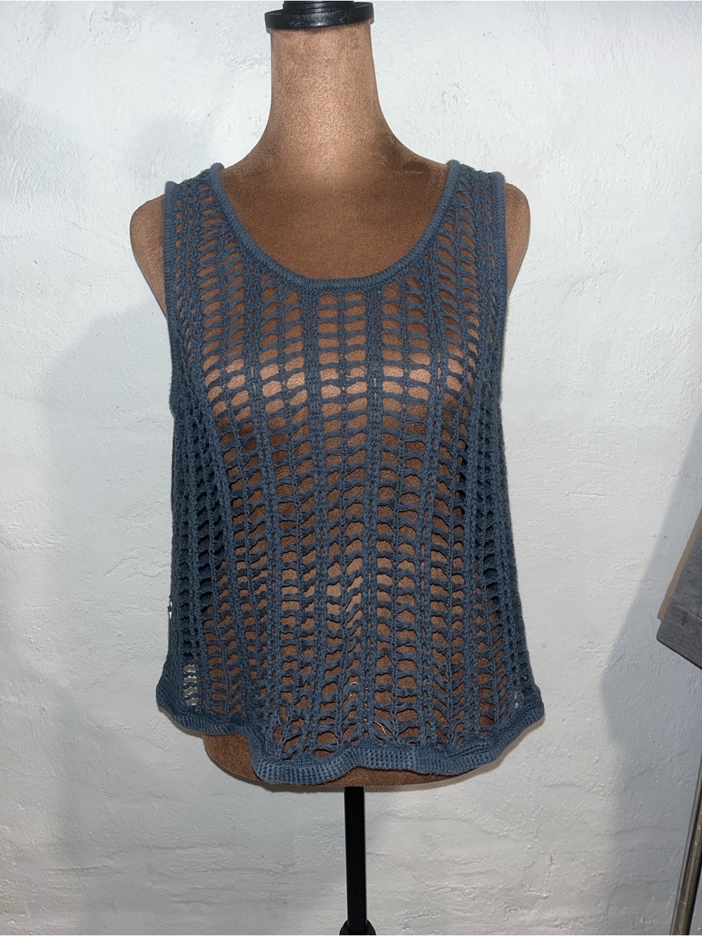 Women’s Blue Knit Tank Top